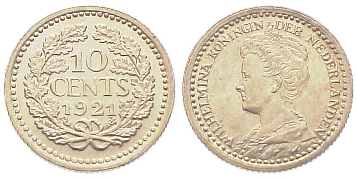 Foto Niederlande 10 Cents 1921