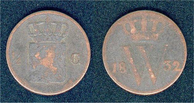 Foto Niederlande 1/2 Cent 1832