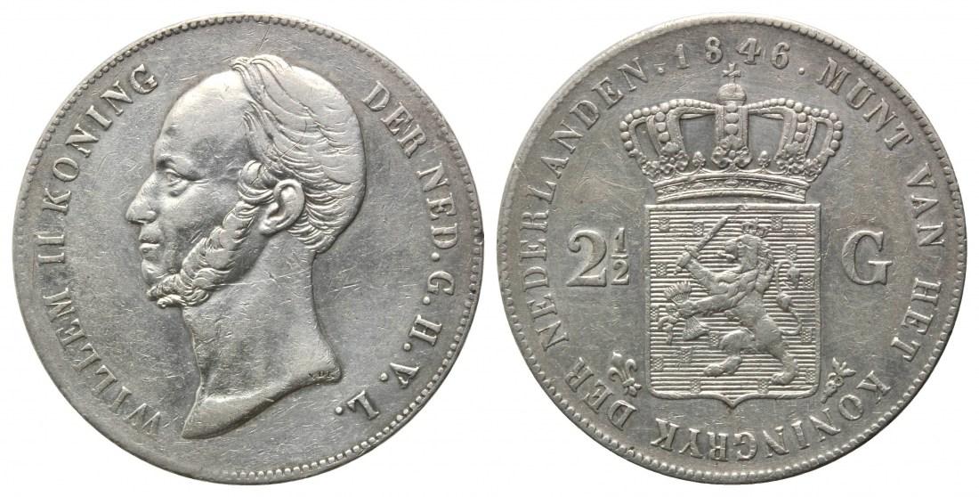 Foto Niederlande, 2 1/2 Gulden 1848,