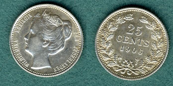 Foto Niederlande 25 Cents 1906