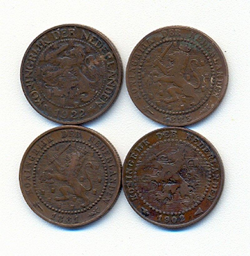 Foto Niederlande 4 x 1 Cent ab 1881