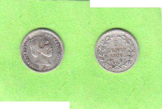 Foto Niederlande 5 Cents 1876