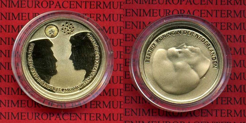 Foto Niederlande Holland 10 Euro Goldmünze 2002