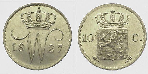 Foto Niederlande-Königreich 10 Cents 1827
