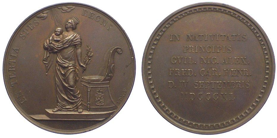 Foto Niederlande-Königreich Bronzemedaille 1840