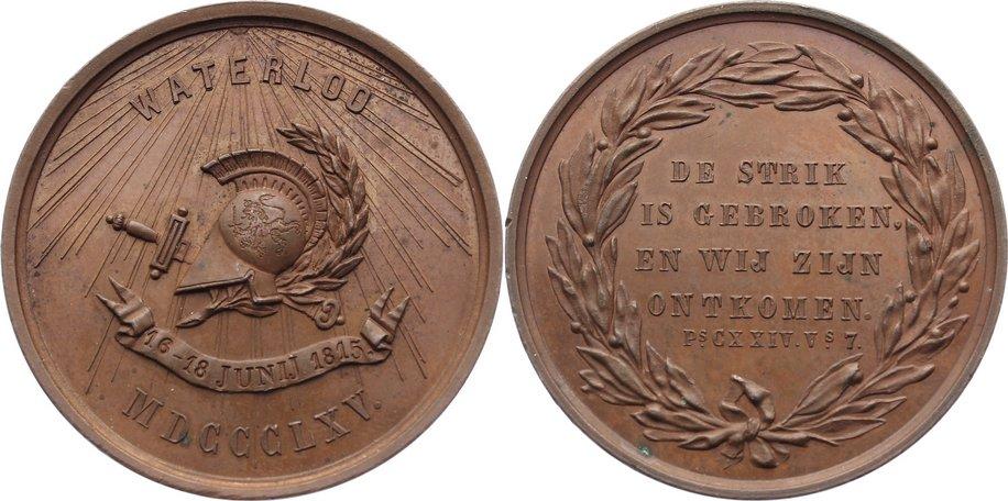 Foto Niederlande-Königreich Bronzemedaille 1865