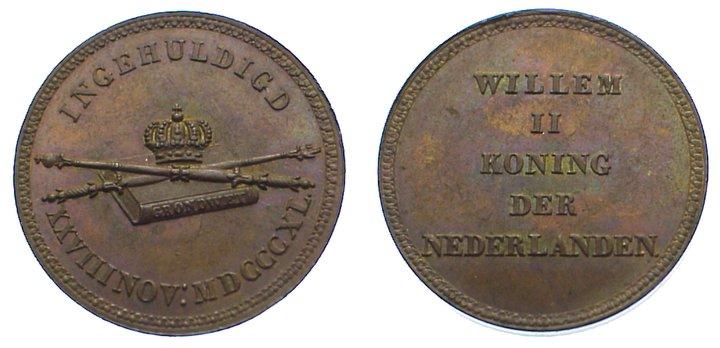 Foto Niederlande-Königreich Cu Jeton 1840