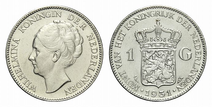 Foto Niederlande-Königreich Gulden 1931