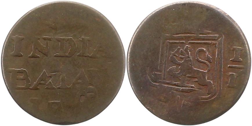 Foto Niederlande-Niederländisch-Ostindien 5 1/16 Gulden überpräg t 18