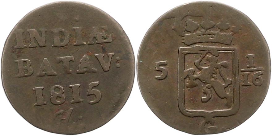 Foto Niederlande-Niederländisch-Ostindien 5 1/16 Gulden 1815