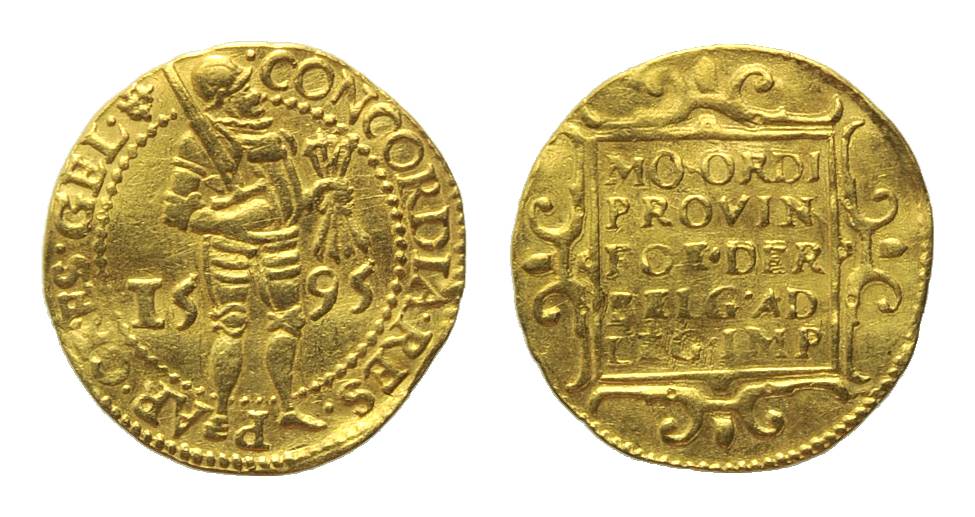 Foto Niederlande/Gelderland, Dukat 1595 3,44g,