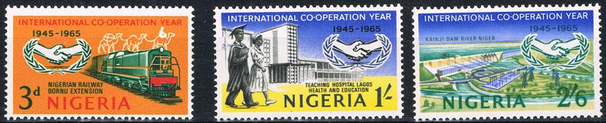 Foto Nigeria 3 P 2 Sh 6 (3 Werte) 1965