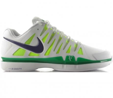 Foto Nike - Roger Federer Zoom Vapor 9 Tour SL blanco/verde Wimbledon - Zapatillas de tenis - Hombre - SU12