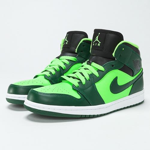 Foto Nike Air Jordan 1 Mid Basketball Shoes George Green/Black