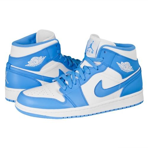 Foto Nike Air Jordan 1 Mid Basketball Shoes White/University Blue