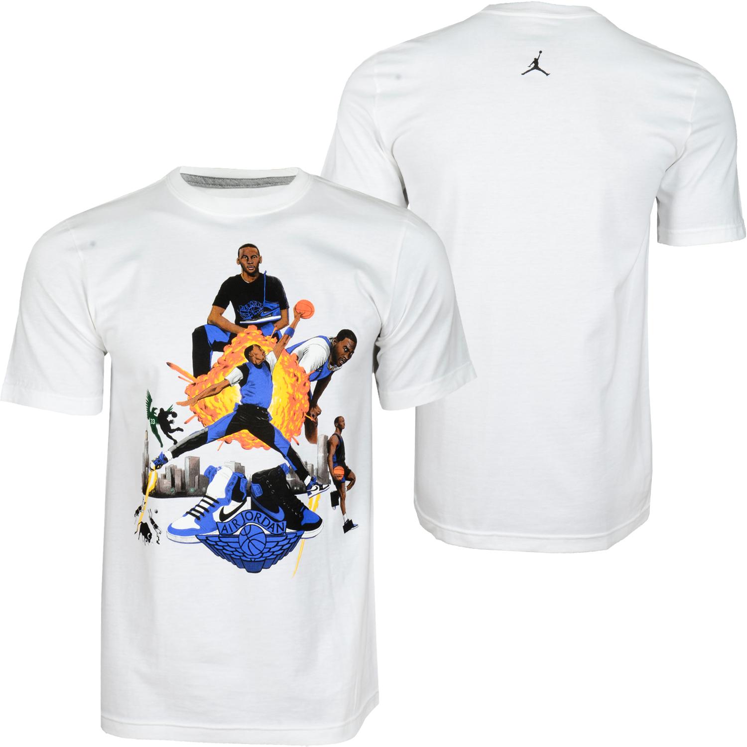 Foto Nike Air Jordan 1 Picturesque T-shirt Blanco