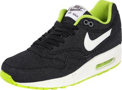 Foto Nike Air Max 1 calzado negro verde 43,0 EU 9,5 US