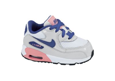 Foto Nike Air Max 90 Zapatillas - Niñas pequeñas - Blanco/Azul - 8C