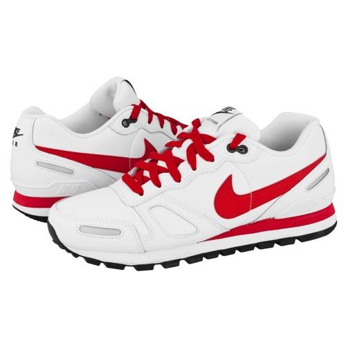 Foto Nike Air Waffle Trainer Leather Sneakers White/Red