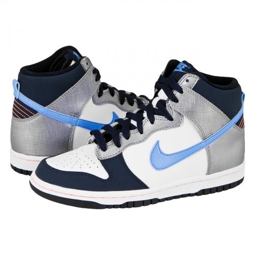 Foto Nike Dunk High Sneakers Metallic Clear Grey/University Blue/Dark Obsid