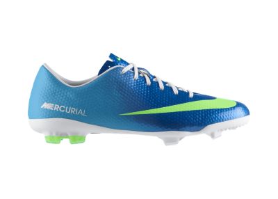 Foto Nike Jr Mercurial Vapor IX Botas de fútbol para superficies firmes - Chicos - Azul/Verde - 1Y