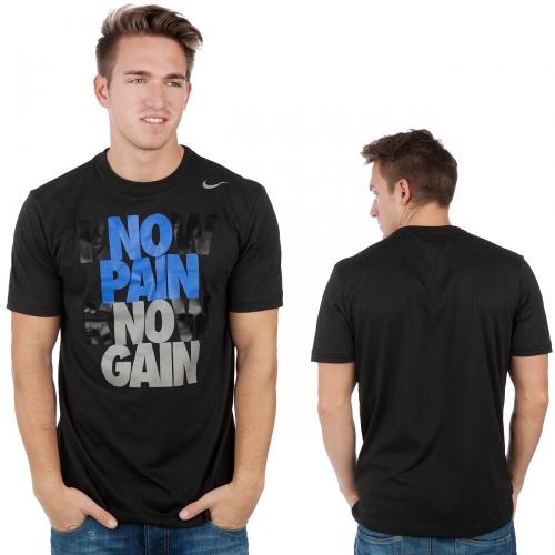 Foto Nike Know Pain Know Gain camiseta negra/Game azul eléctrico