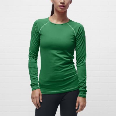 Foto Nike Pro Compression Hyperwarm II Camiseta - Mujer - Verde - XS
