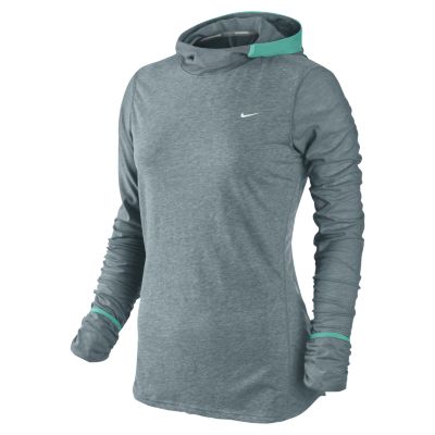 Foto Nike Soft Hand Hoodie Camiseta de running - Mujer - Verde/Gris - XL