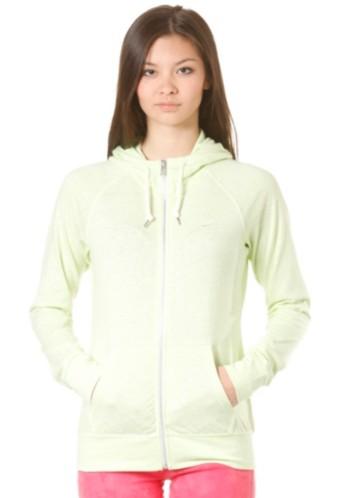 Foto Nike Sportswear Womens AW77 Time Out FZ Hooded Sweat lab green htr/sail