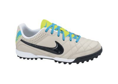 Foto Nike Tiempo Natural IV Leather Césped Botas de fútbol - Chicos pequeños/Chicos - Blanco - 4Y