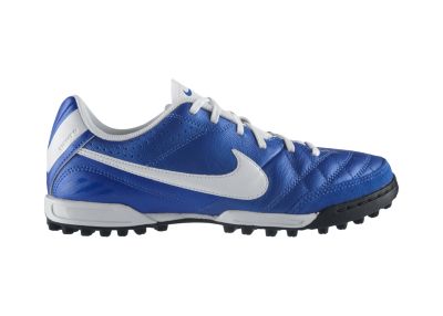 Foto Nike Tiempo Natural IV Leather Turf Botas de fútbol - Chicos pequeños/Chicos - Azul/Blanco - 3.5Y