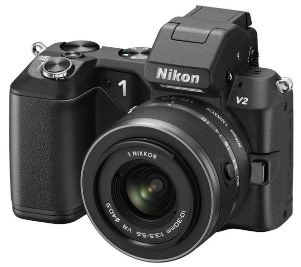 Foto Nikon 1 V2 negro + objetivo NIKKOR VR 10-30 mm Incluye Cargador, Batería de litio