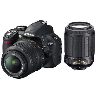 Foto Nikon D3100 Double Kit (18-55mm VR)(55-200mm VR) Black