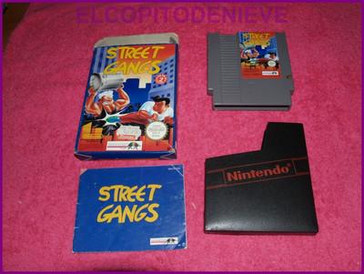 Foto Nintendo Nes Street Gangs Mega Rare Completo Pal España