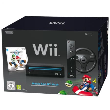 Foto Nintendo Wii Mario Kart Pack Negro