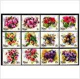 Foto Niue stamps 1981 flowers various scott 317-34 sg 381-310 mnh topical: flowers