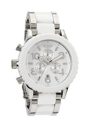 Foto Nixon The 42-20 Chrono Relojes Unisexo High Polish / White Acetate