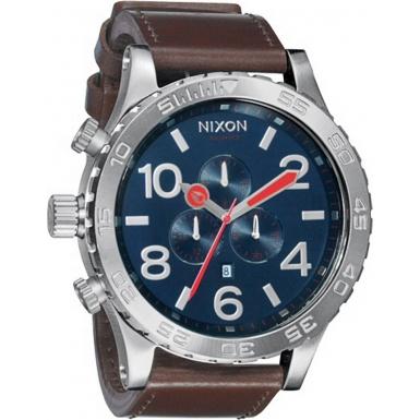 Foto Nixon The 51-30 Chrono Leather Navy Brown Watch A124-1879