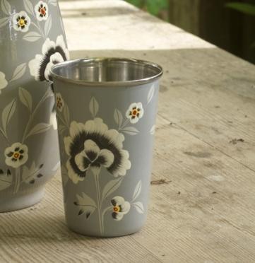 Foto Nkuku 'Fleur' Floral Enamelware (Grey/Cream - One Bowl)