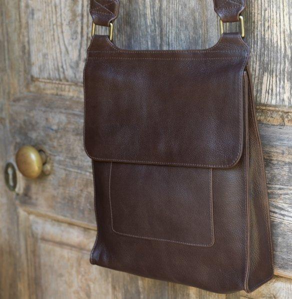 Foto Nkuku Leather Messenger Bag (Dark Brown)