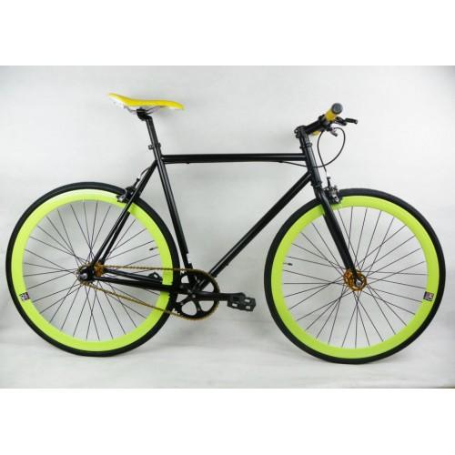 Foto No Logo Black/Green Single Speed Bike Fixie/Fixed Gear Track Bike