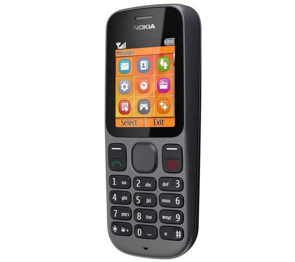 Foto Nokia 100 - phantom black Menús internos en  alemán, anglais, français, italien