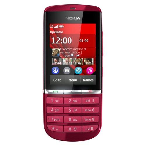 Foto Nokia Asha 300 Touch And Type-smarthone, Cámara 5 Mp, 3 G, Rojo
