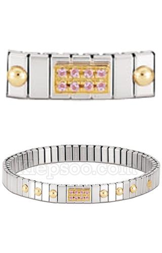 Foto Nomination Extension Cubic Zirconia Rosa Joyas
