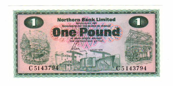 Foto Nord Irland 0ne Pound 1978