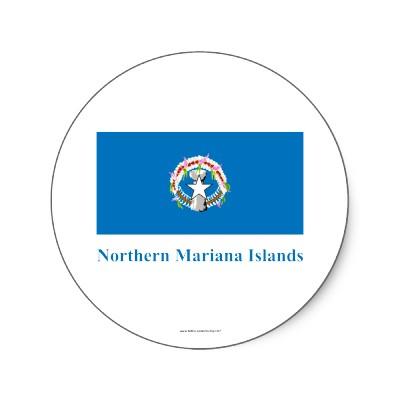 Foto Northern Mariana Islands señalan por medio de una Pegatinas