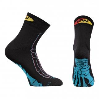 Foto NORTHWAVE Calcetines SKELETON 3D Negro Azul