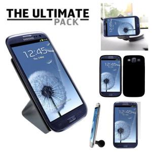 Foto Novedoso Pack de Accesorios para Samsung Galaxy S3 i9300 - Negro