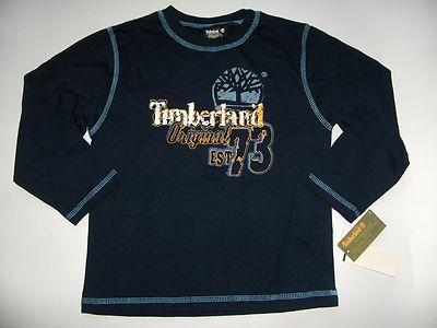 Foto nueva   timberland   camiseta   azul marino  niño   4   años