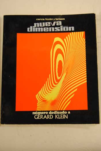 Foto Nueva dimensión : revista bimestral de ciencia ficción y de fantasía, 26 Dedicado a Gerard Klein